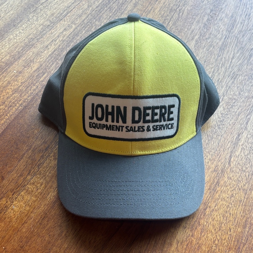 John Deere Equipment Sales & Service Gray Yellow Baseball Hat